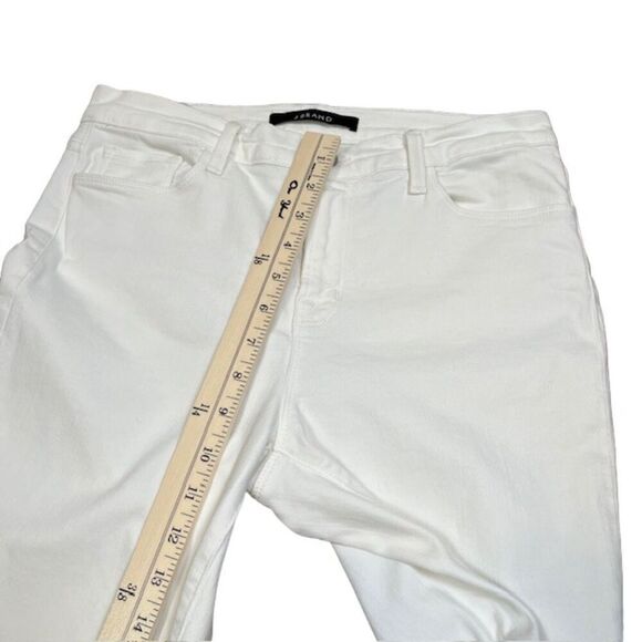 J Brand Cropped Rail Blanc White Skinny Jeans Cotton Blend Stretch Size 30 - Picture 4 of 12